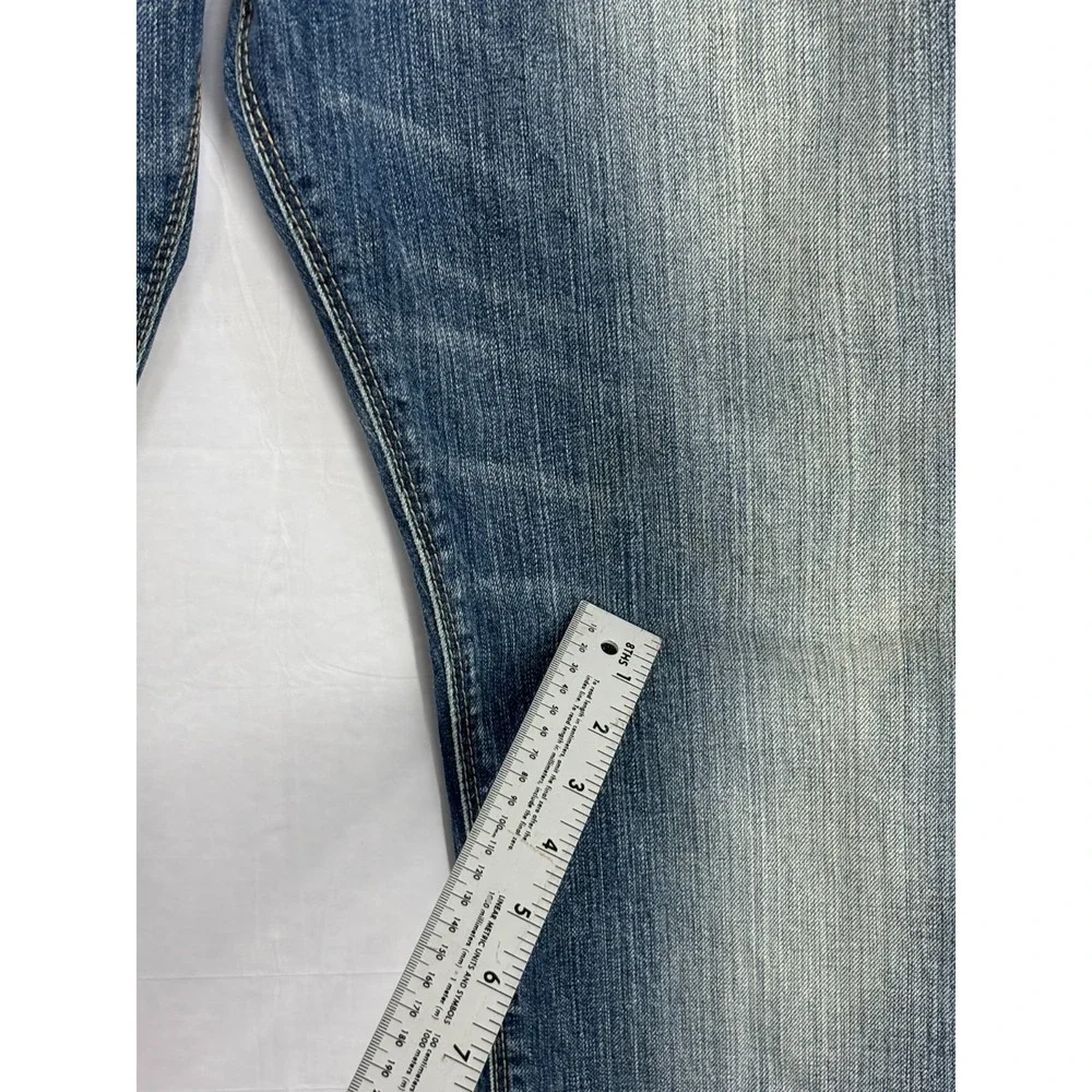 Guess Los Angeles Sunset Relaxed Fit‎ Straight Leg Jeans Mens Blue Denim 36 x 35
